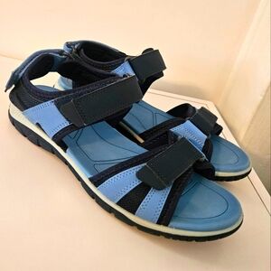 Lands End Womens All Weather Sandal Trail Hiking Comfort Shoes Deep Sea Navy US9